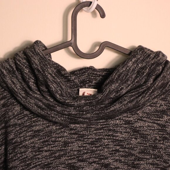 Merona Black and gray mottled long sleeve oversized turtleneck sweater Medium, - Picture 2 of 9